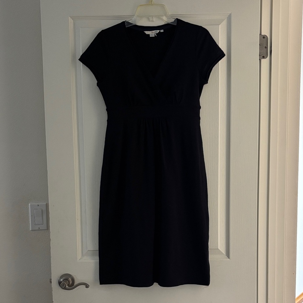 Boden Lola Classic Black Midi Dress Sz 6R